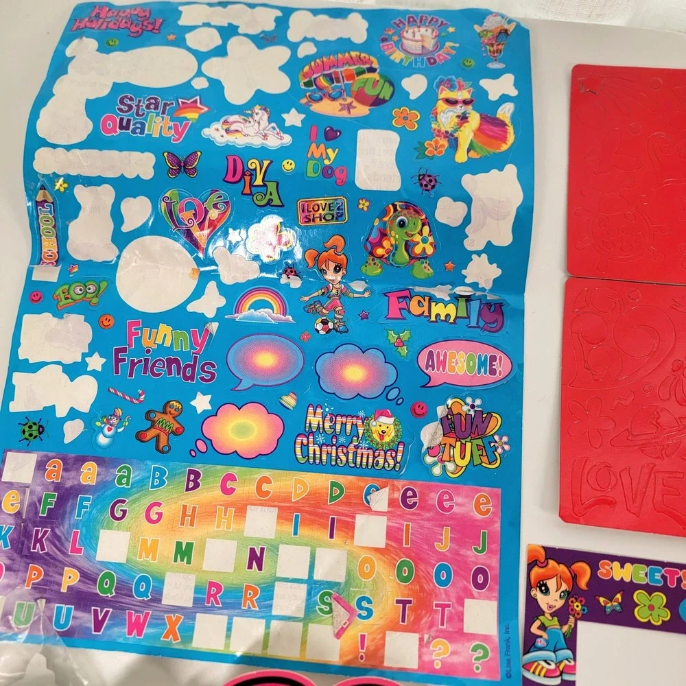 Huge Lisa‎ Frank Vintage Y2K Lot Cardboard Picture Frames Stickers Scrapbook